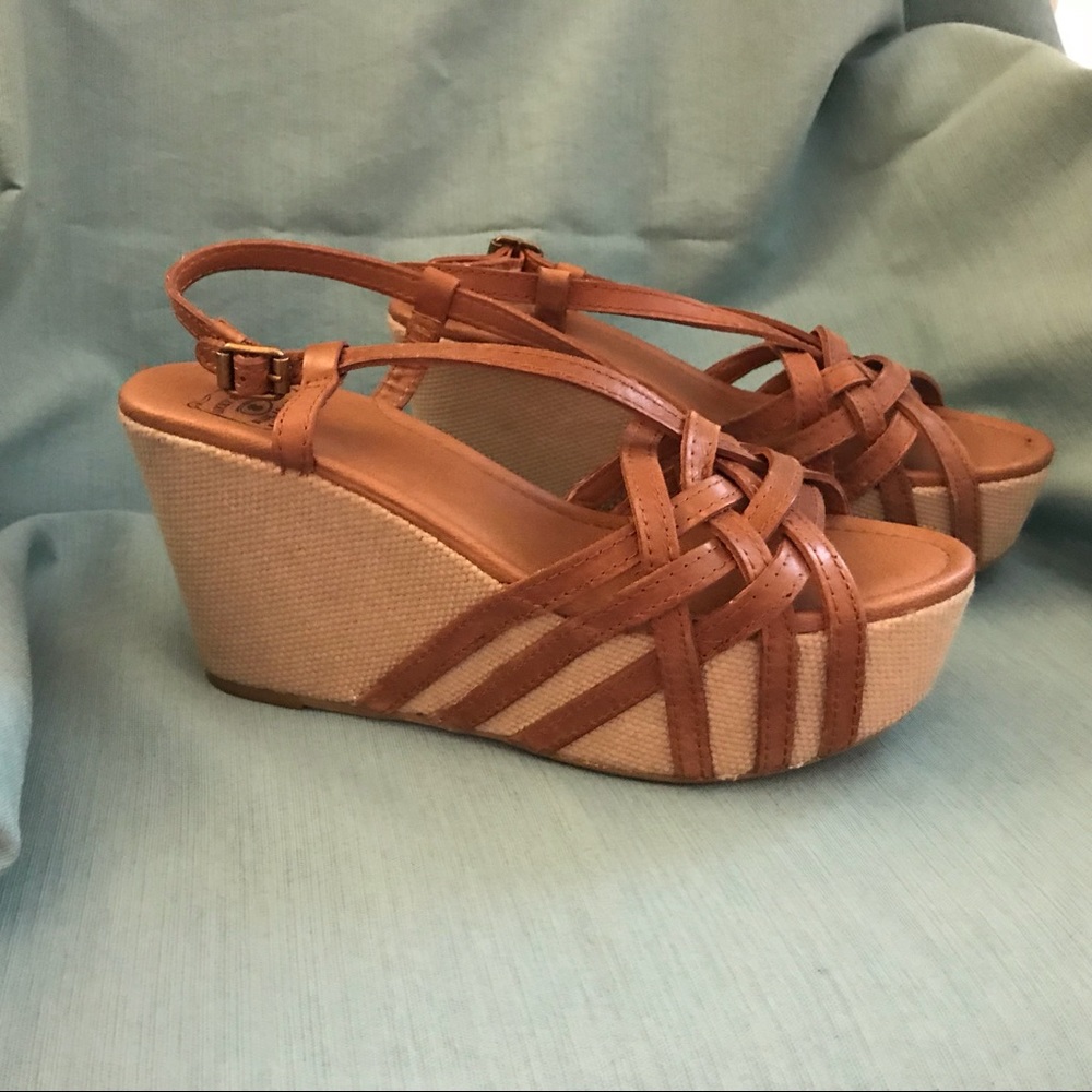 Lucky Brand - Wedge Sandals - Brown - Size 8.5